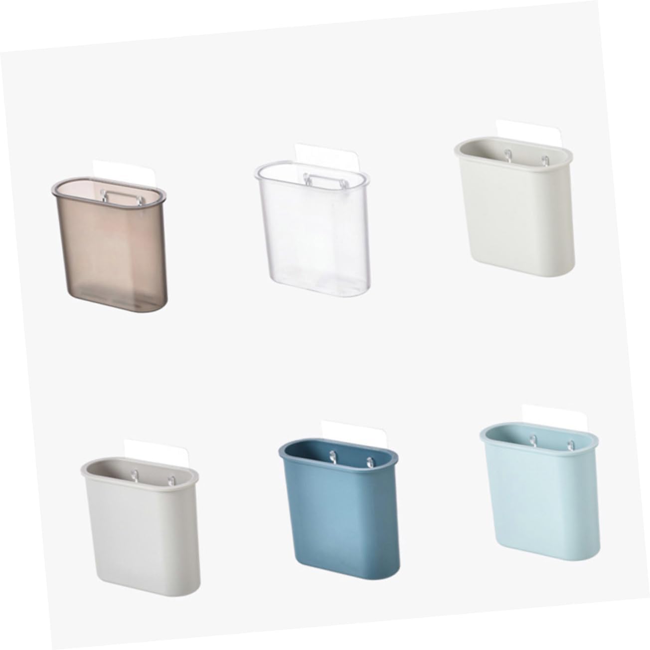 Hoement Transparent White Toothbrush Storage Shelf