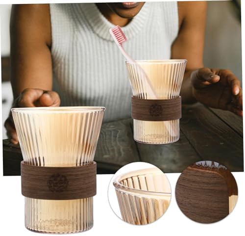 Vosarea Glass Toothbrush Cup with Ergonomic Design