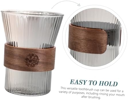 Stylish Reusable Glass Toothbrush Cup Set for the Bathroom