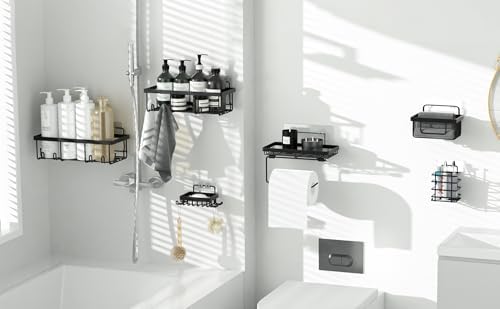 Veluckin 6-Piece Task Caddy Set for Bathroom and Kitchen Storage