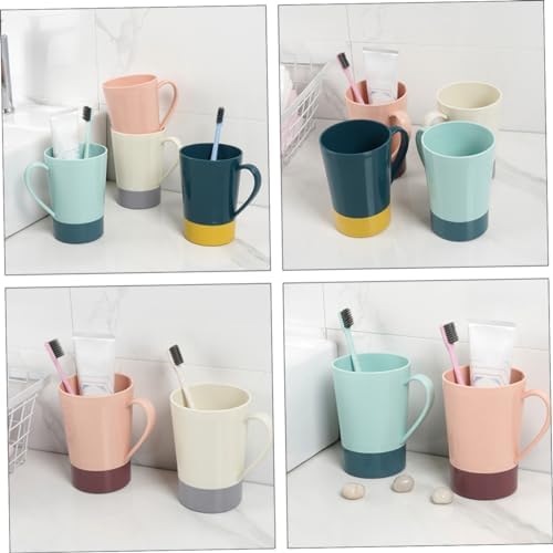 4-Piece Reusable Tooth Brush Holders mug SetPP for Home Kitchen