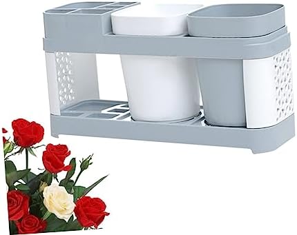 Dual-Holder Toothbrush Toothpaste Organizer