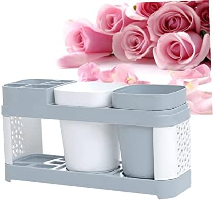 5 Slot Bathroom Organizer - Easy Toothpaste Toothbrush Storage