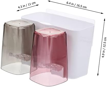 Wall-Mounted Compact 4-Cup Toothbrush Holder