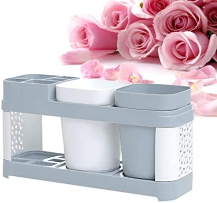 MAGICLULU Track Toothbrush Toothpaste Holder Suction-Cool Design for Home Kitchen