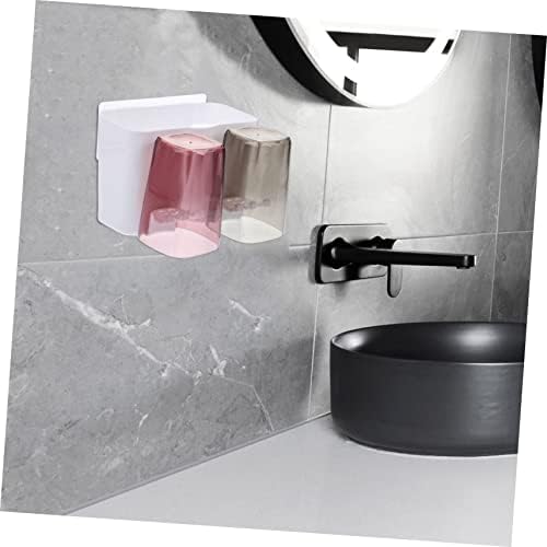 Wall-Mounted Compact 4-Cup Toothbrush Holder