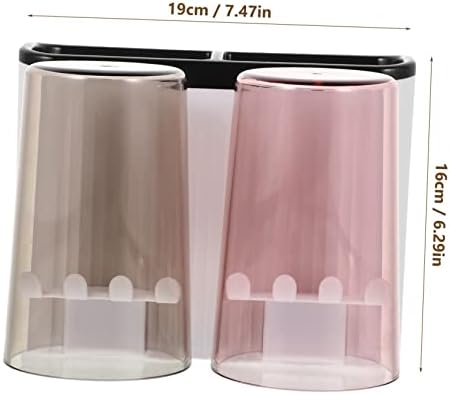 Wall-Mounted Bathroom Storage Set - Toothbrush Cup Organizer