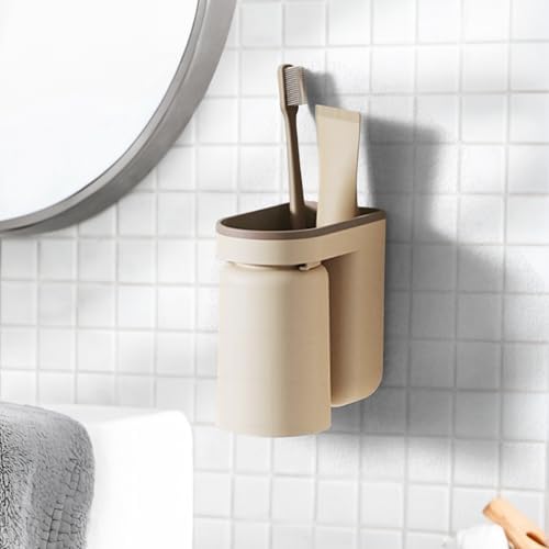 Bathroom Wall Toothbrush Holder with Easy Mounting