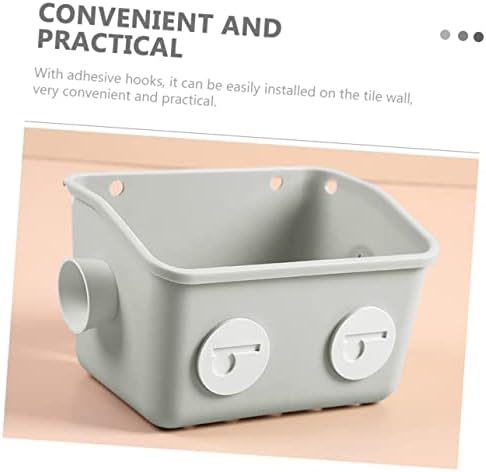 No Punching Shotarday Caddy Silver Basket for Bathroom Storage