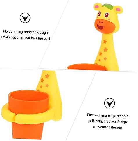 No-Punching Wall-Mounted Toothbrush Cup for Kids