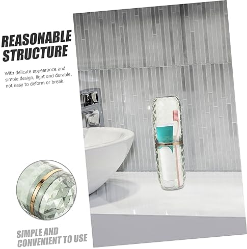 Happyyami - Modern Portable Toothbrush Mouthwash Holder for camping and Travel