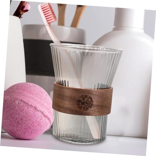 HAKIDZEL Elegant Glass Toothbrush Cup