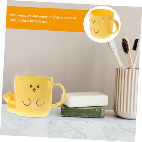 Adorable Bear Toothbrush Cup for Mouthwash 2-Piece Set
