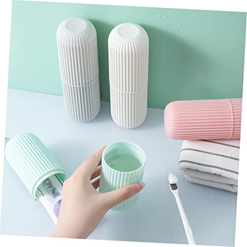 Travel Toothbrush Case with Brushing Cup and Organizer