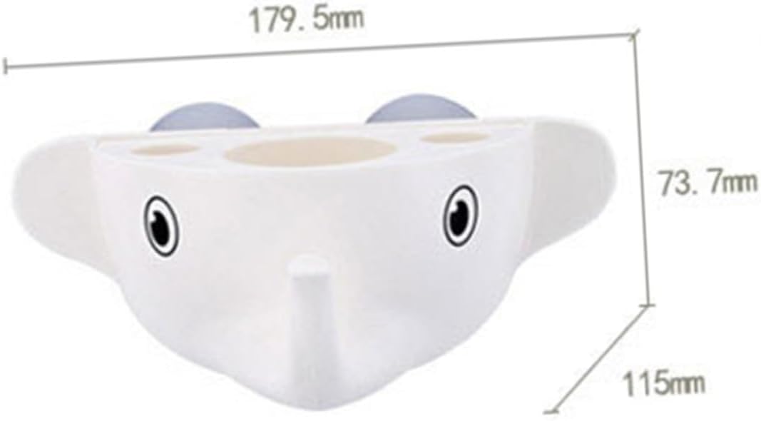 Elephant-Shaped Suction Cup Toothbrush Organizer