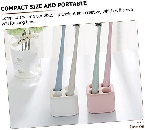 Compact White Diatomite Toothbrush Holder