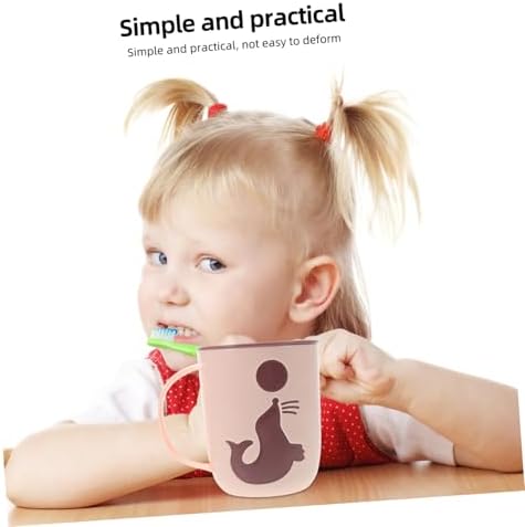 Totority Baby Mouthwash Cup Dolphin Toothbrush Holder Portable Travel Tumbler