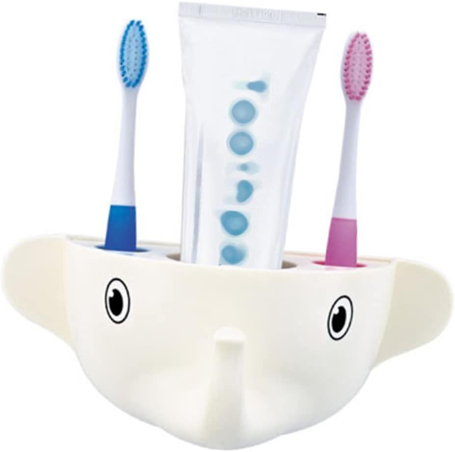 Elephant-Shaped Suction Cup Toothbrush Organizer