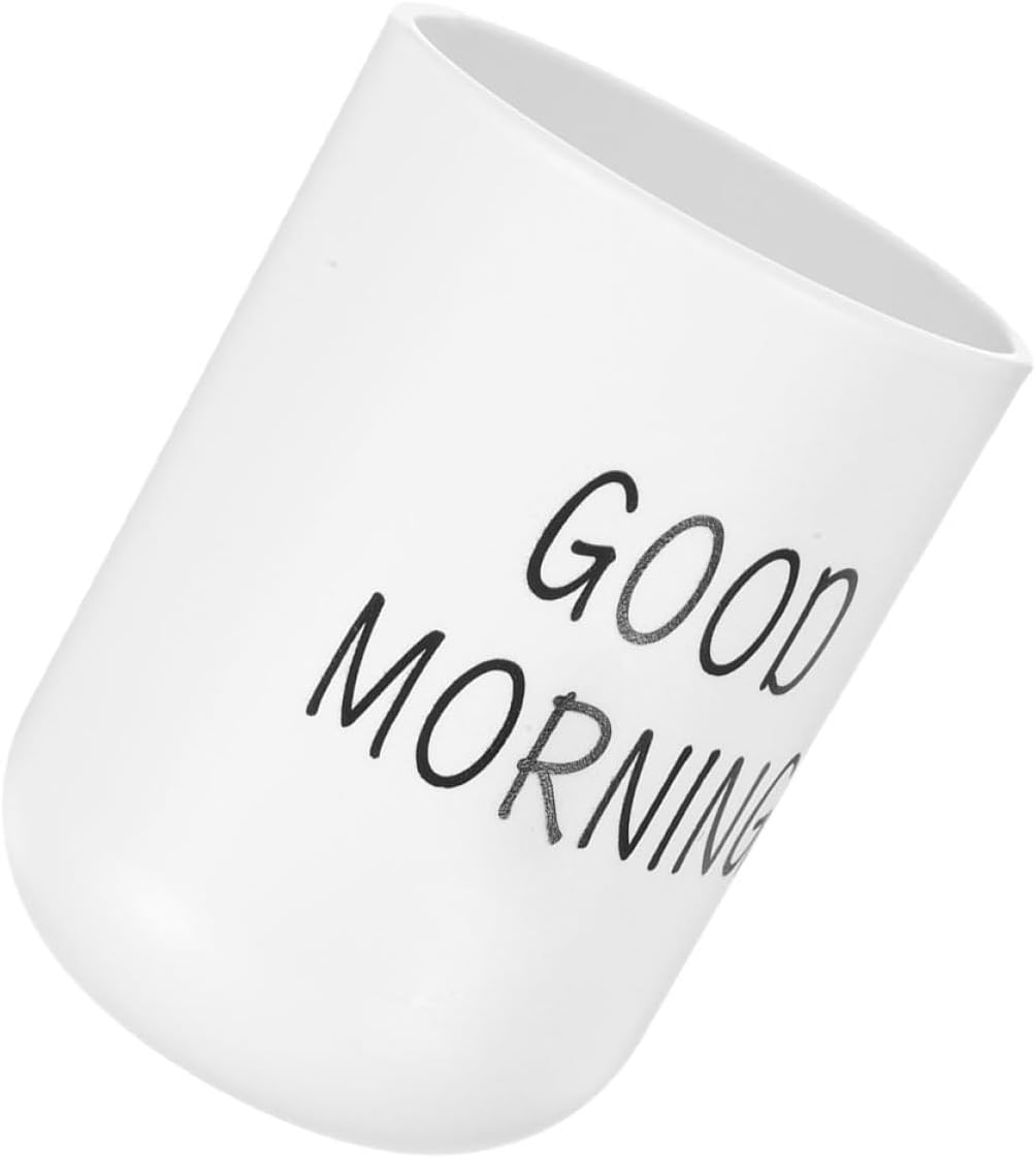 MAGICLULU Sleek White Toothbrush Holder with Frosted Finish