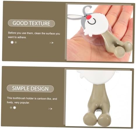 Ciieeo Cute Rabbit Toothbrush Holder Suction Cup Rack for Kids