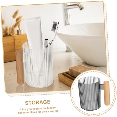 PRETYZOOM 4-Piece Toothbrush Cup Set for Bathroom