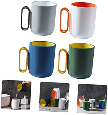Happyyami 4pcs Chic Bathroom Cups for Home and Travel