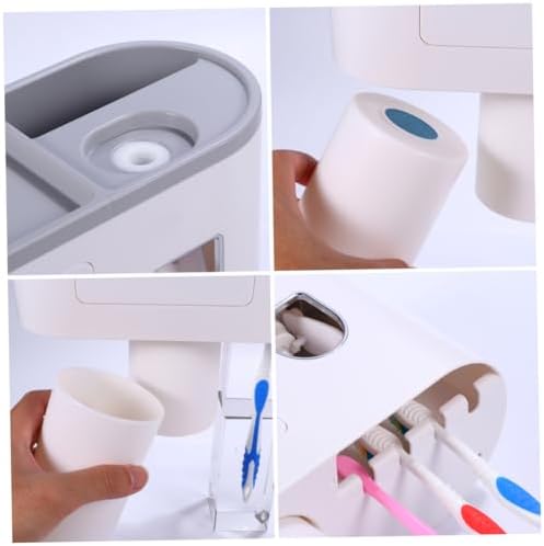 Wall-Mount Toothbrush Toothpaste Organizer