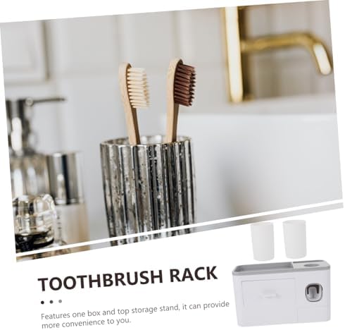 LIFKOME - Easy Mount Wall Toothbrush Holder with Storage Cup