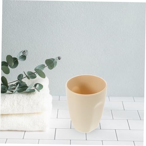 Beaupretty Simple Beige Toothbrush Cup Portable Rinsing Mug