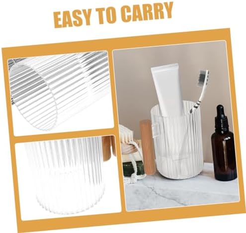 4-Piece Transparent Travel Tumbler Toothbrush Holder