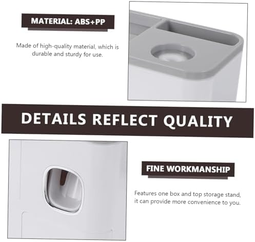 Luxshiny 1Set Wall Mounted Toothbrush Holder with Storage Easy Install Bathroom Organizer