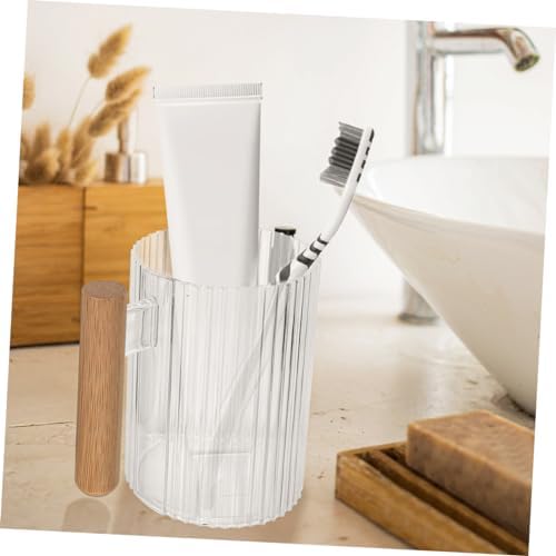 4-Piece Transparent Travel Tumbler Toothbrush Holder