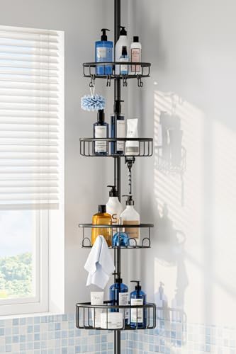 Sturdy 47-121-inch Tension Pole Shower Caddy