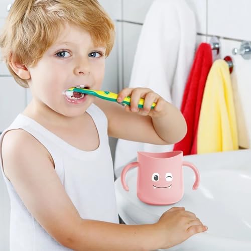2-Piece Kids Toothbrush Cups Holder with Dinosaur Pattern