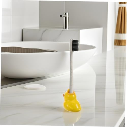 Cute Cartoon Toothbrush Holder for Boys and Girls Compact Ceramic Bathroom Organizer