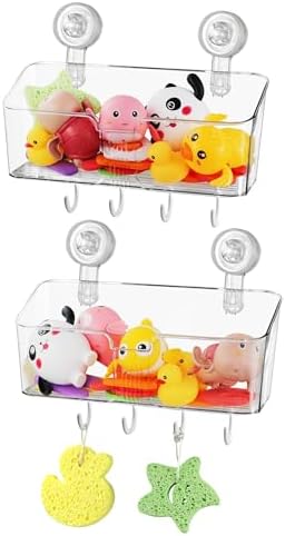 2 Pcs Bath Toy Storage Holder for Bathtub