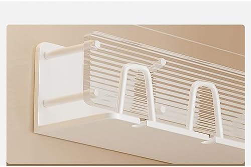 Lovulife Wall-Mounted Acrylic Toothbrush Holder Bathroom Organizer