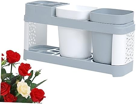 Cup Holder - Toothbrush Mouthwash Container Organizer