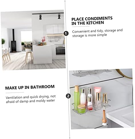 Bathroom Corner Shelf Wall-Mounted Organizer w Stainless Steel Plastic