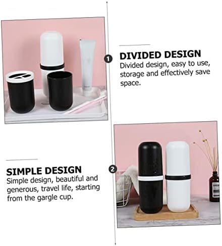 2-Piece Compact Travel Toothbrush Holder