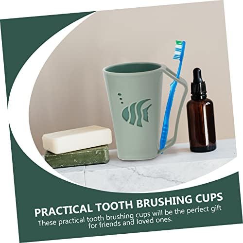 UGH-Free Design ULTECHNOVO 2pcs Wear-Resistant Gargle Cup Toothbrush Holder