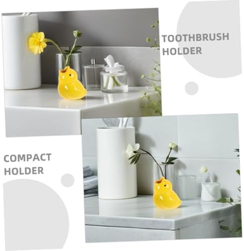 2pcs Cute Ceramic Animal Toothbrush Holder for Boys and Girls