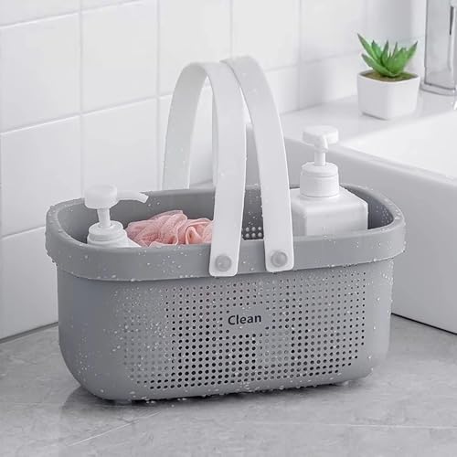 LAIGOO Gray Shower Caddy Basket for Bathroom organize storage