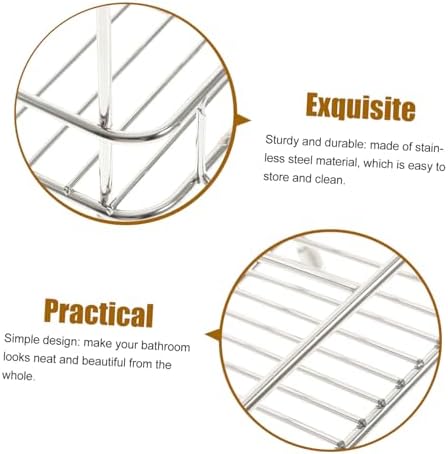 STOBAZA Durable Stainless Steel Toothbrush Wall-Mounted Holder for Bathroom