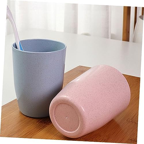 Ciieeo 4-Piece Wheat Straw Cup Toothbrush Holder Set for Travel BATH