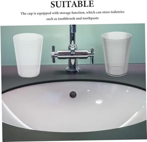 Chic 2-Pack Toothbrush Cup with Storage for the Bathroom
