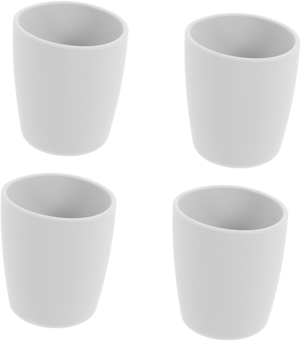 4-Piece SilicaNoesable Toothbrush Cup Set for Boys and Girls