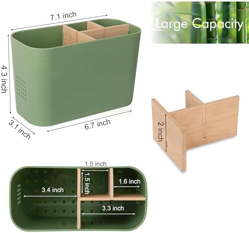 Eco-Friendly Electric Toothbrush Holder with Bamboo Design
