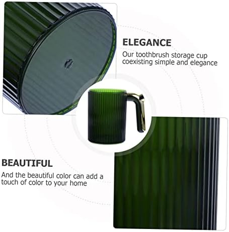 Elegant Handle Travel-Friendly Bathroom Toothbrush Cup for Home Bath