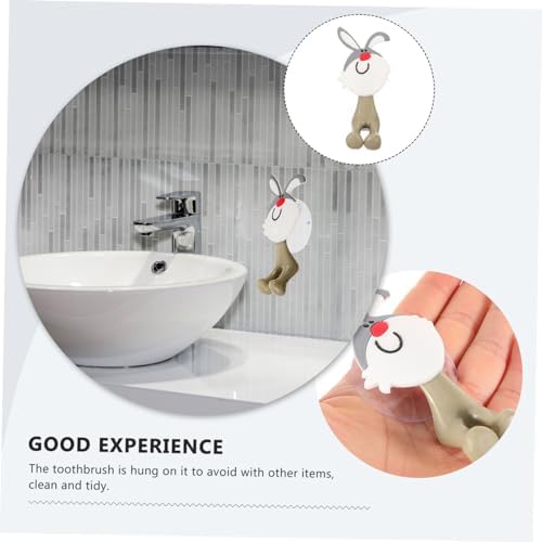 Ciieeo Cute Rabbit Toothbrush Holder Suction Cup Rack for Kids